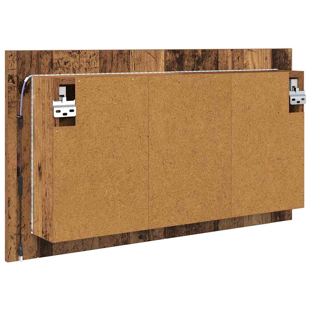 vidaXL Καθρέφτης Ντουλάπα Μπάνιου με ράφι Παλιό Ξύλο 80 x 12 x 45 εκ