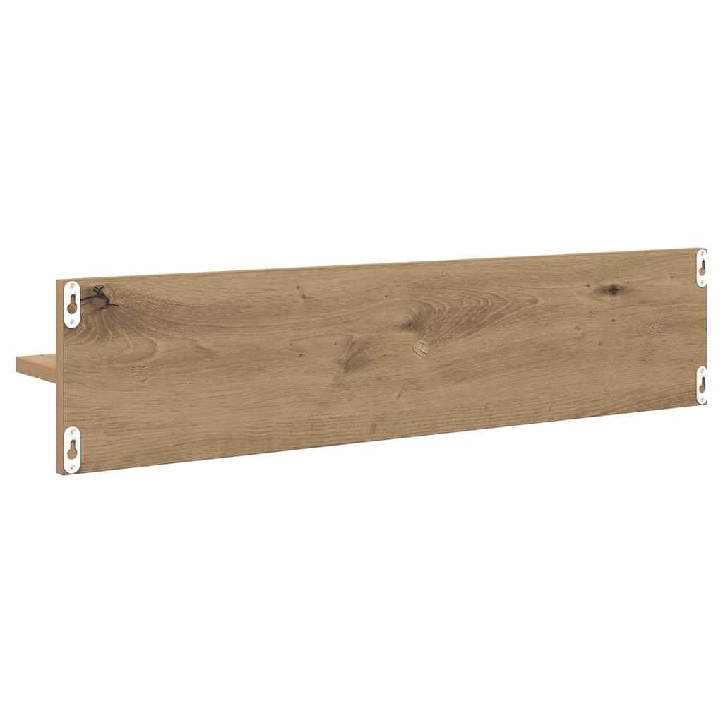 vidaXL Ράφια Τοίχου με ράφι 4 pcs Artisan Oak 80 x 11,5 x 18 εκ