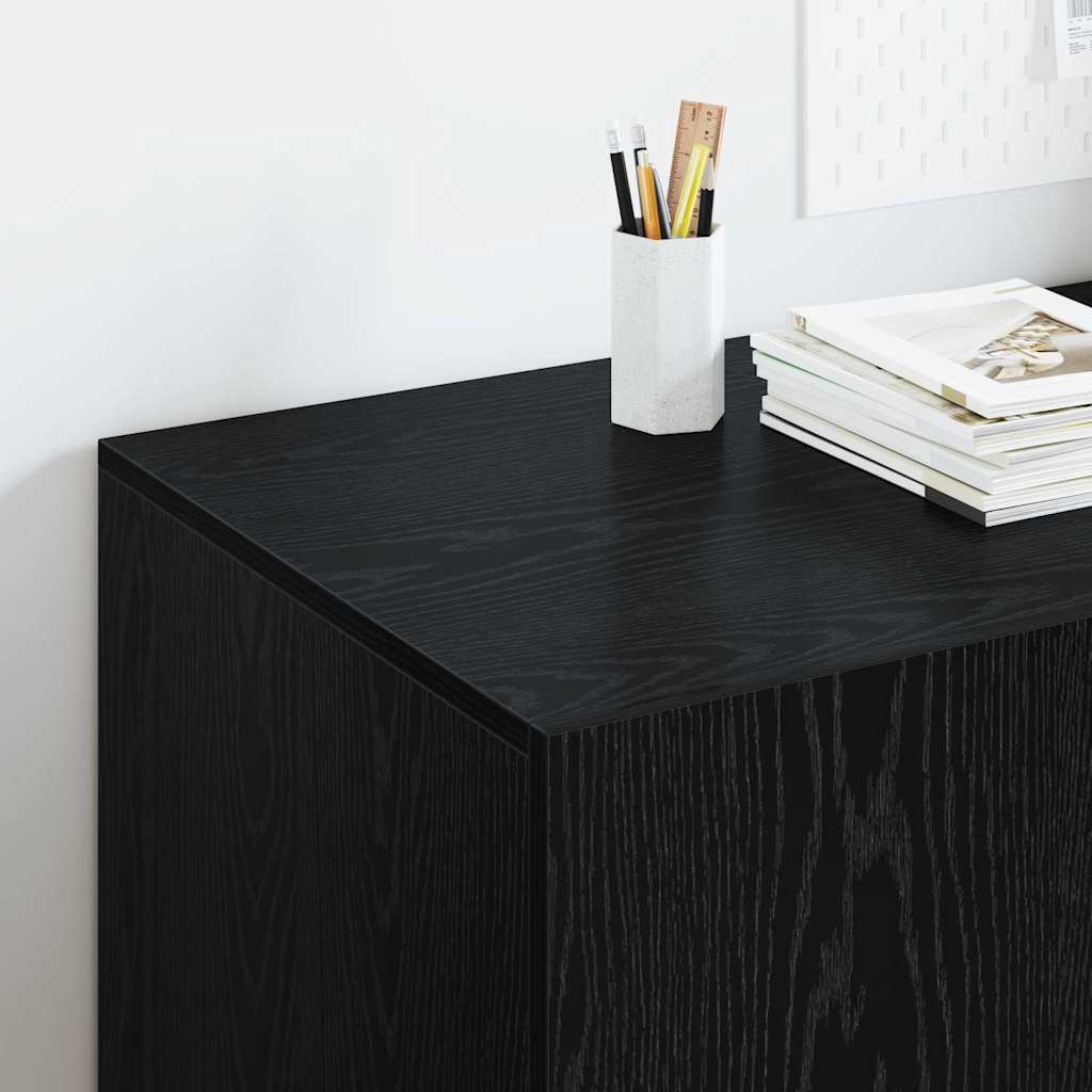 vidaXL Γραφείο Μαύρη Οξυά Επεξεργασμένο Ξύλο 140 x 50 x 75 εκ.