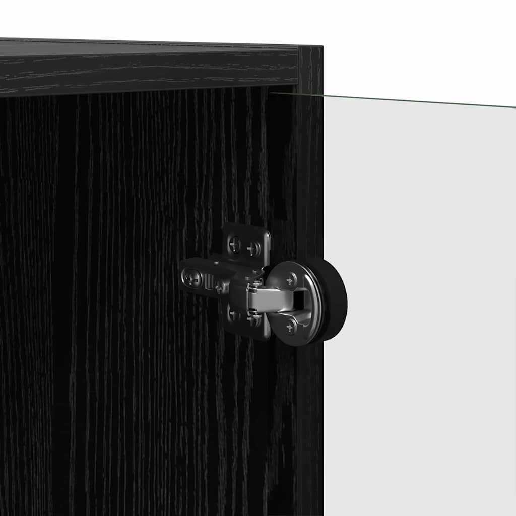 vidaXL Βοηθητικό ντουλάπι Μαύρη Οξυά 68 x 37 x 75,5 εκ