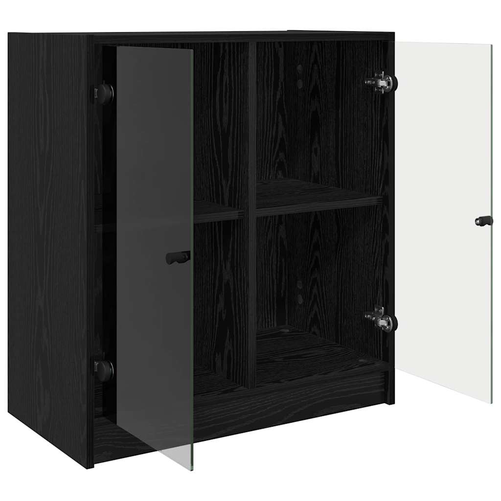 vidaXL Βοηθητικό ντουλάπι Μαύρη Οξυά 68 x 37 x 75,5 εκ