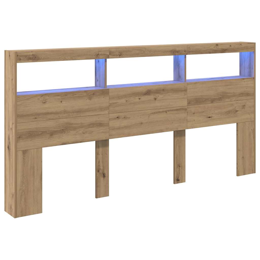 vidaXL Κεφαλάρι Artisan Oak 200 x 17 x 102 cm Επεξεργασμένο ξύλο