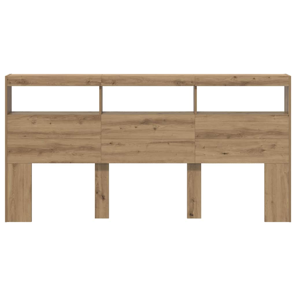 vidaXL Κεφαλάρι Artisan Oak 200 x 17 x 102 cm Επεξεργασμένο ξύλο
