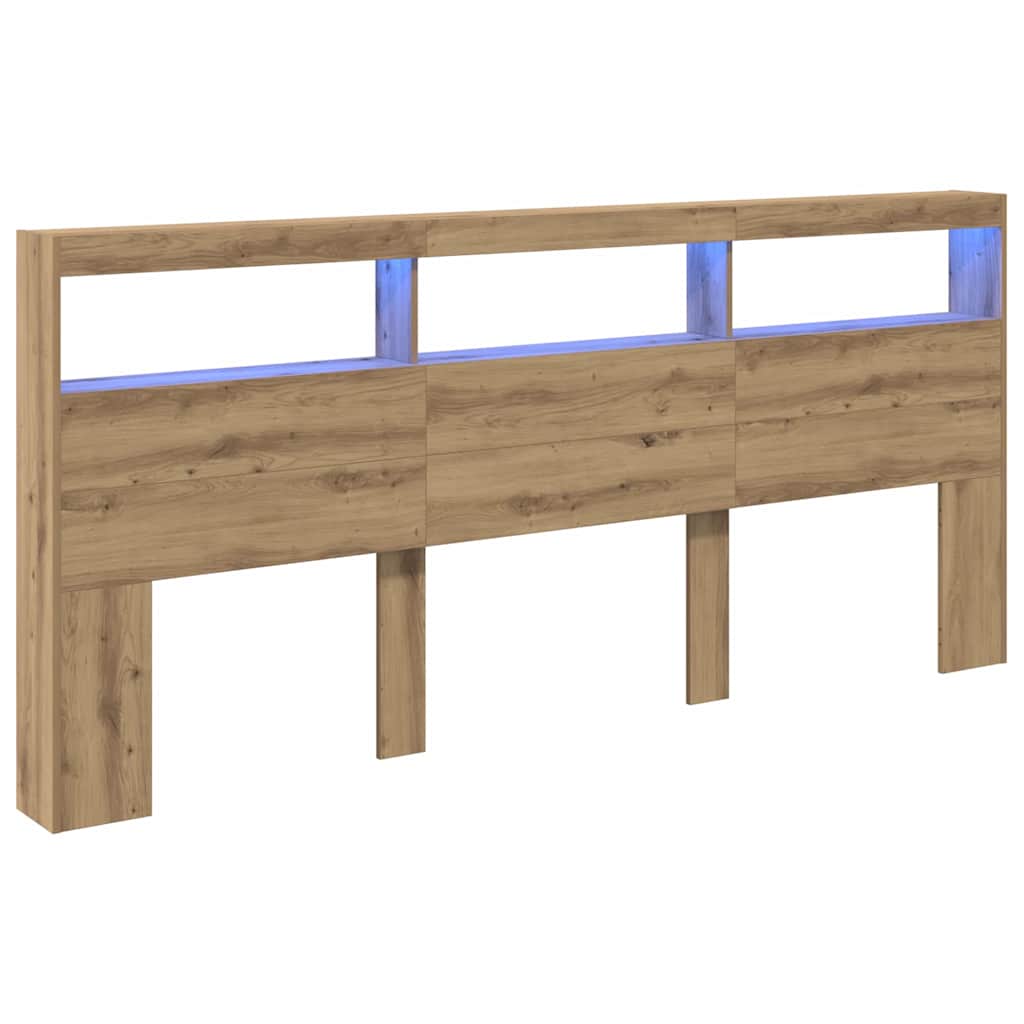 vidaXL Κεφαλάρι Artisan Oak 220 x 17 x 102 cm Επεξεργασμένο ξύλο