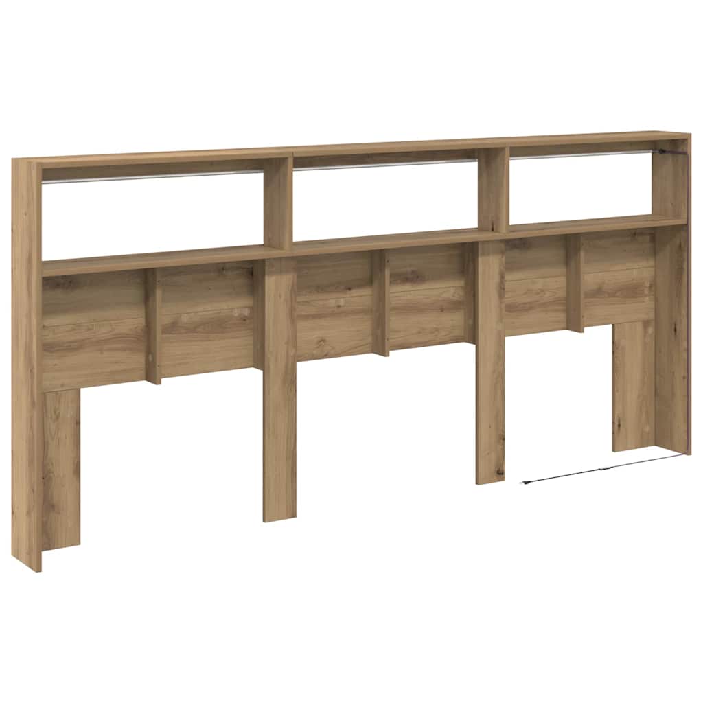 vidaXL Κεφαλάρι Artisan Oak 220 x 17 x 102 cm Επεξεργασμένο ξύλο