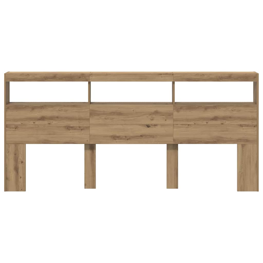 vidaXL Κεφαλάρι Artisan Oak 220 x 17 x 102 cm Επεξεργασμένο ξύλο