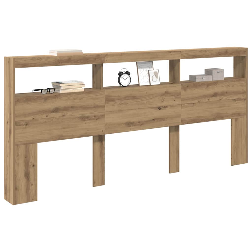 vidaXL Κεφαλάρι Artisan Oak 220 x 17 x 102 cm Επεξεργασμένο ξύλο
