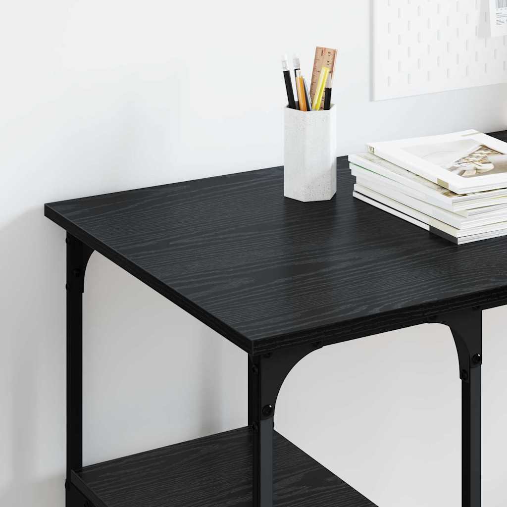 vidaXL Γραφείο Μαύρη Οξυά Επεξεργασμένο Ξύλο 140 x 50 x 75 εκ.