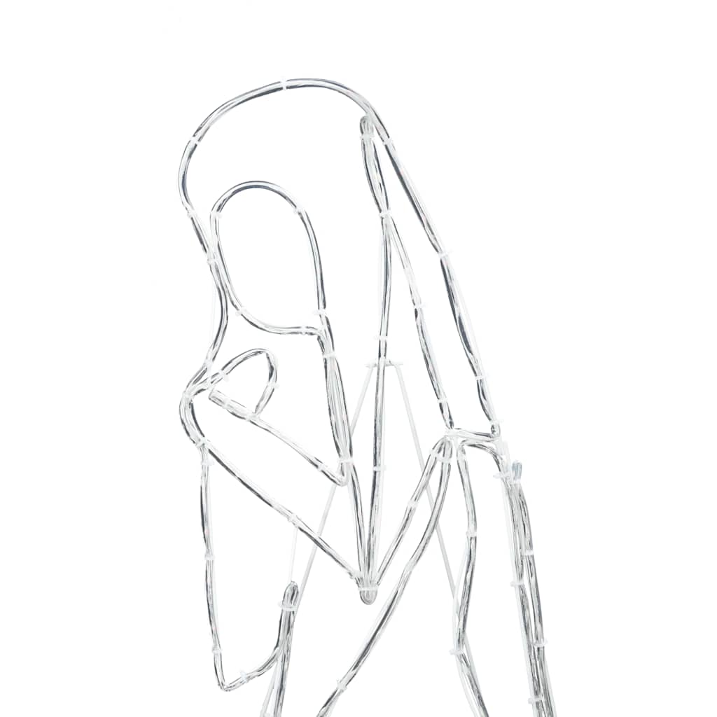 vidaXL Φωτισμένο Σκηνικό Γεννηθέντος Πολύχρωμο 112 x 72 εκ PVC