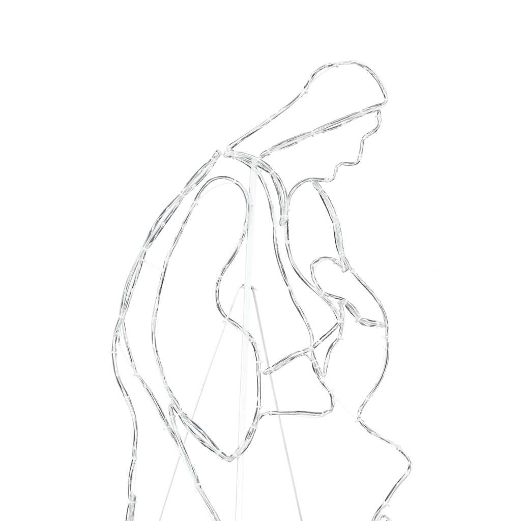 vidaXL Φωτισμένο Σκηνικό Γεννηθέντος Πολύχρωμο 112 x 72 εκ PVC