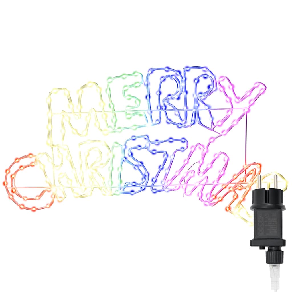 vidaXL Χριστουγεννιάτικη Πινακίδα με 240 LED Πολύχρωμο 100 x 50 cm PVC