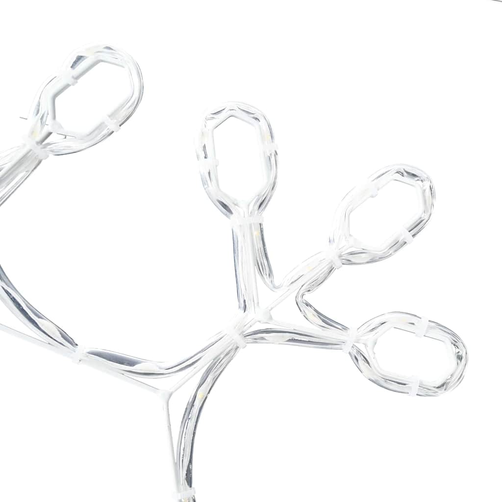 vidaXL Χριστουγεννιάτικη Νιφάδα με 252 LED Θερμό λευκό 45 x 38 εκ. PVC