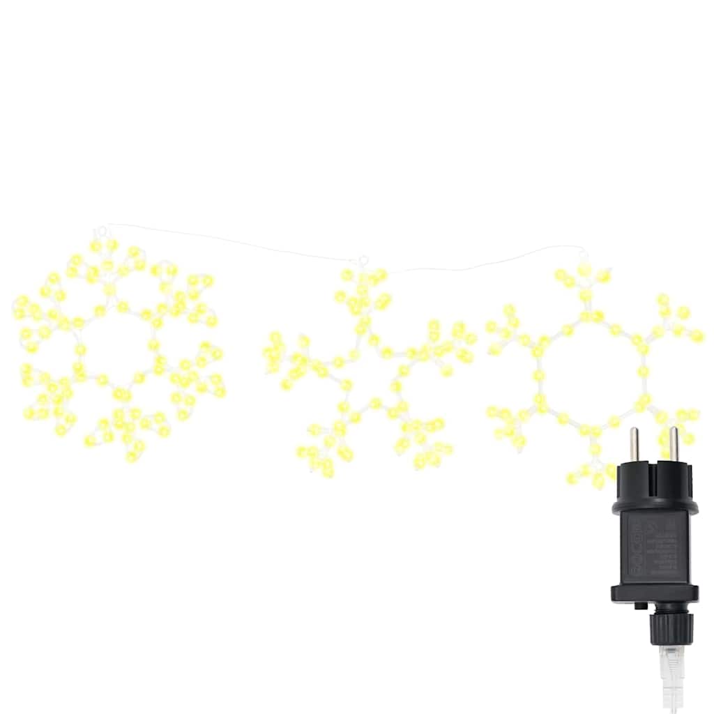 vidaXL Χριστουγεννιάτικη Νιφάδα με 252 LED Θερμό λευκό 45 x 38 εκ. PVC