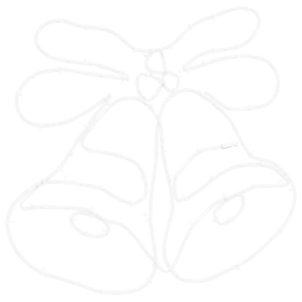 vidaXL Χριστουγεννιάτικη Καμπάνα με 144 LED Πολύχρωμο 56 x 46 εκ. PVC