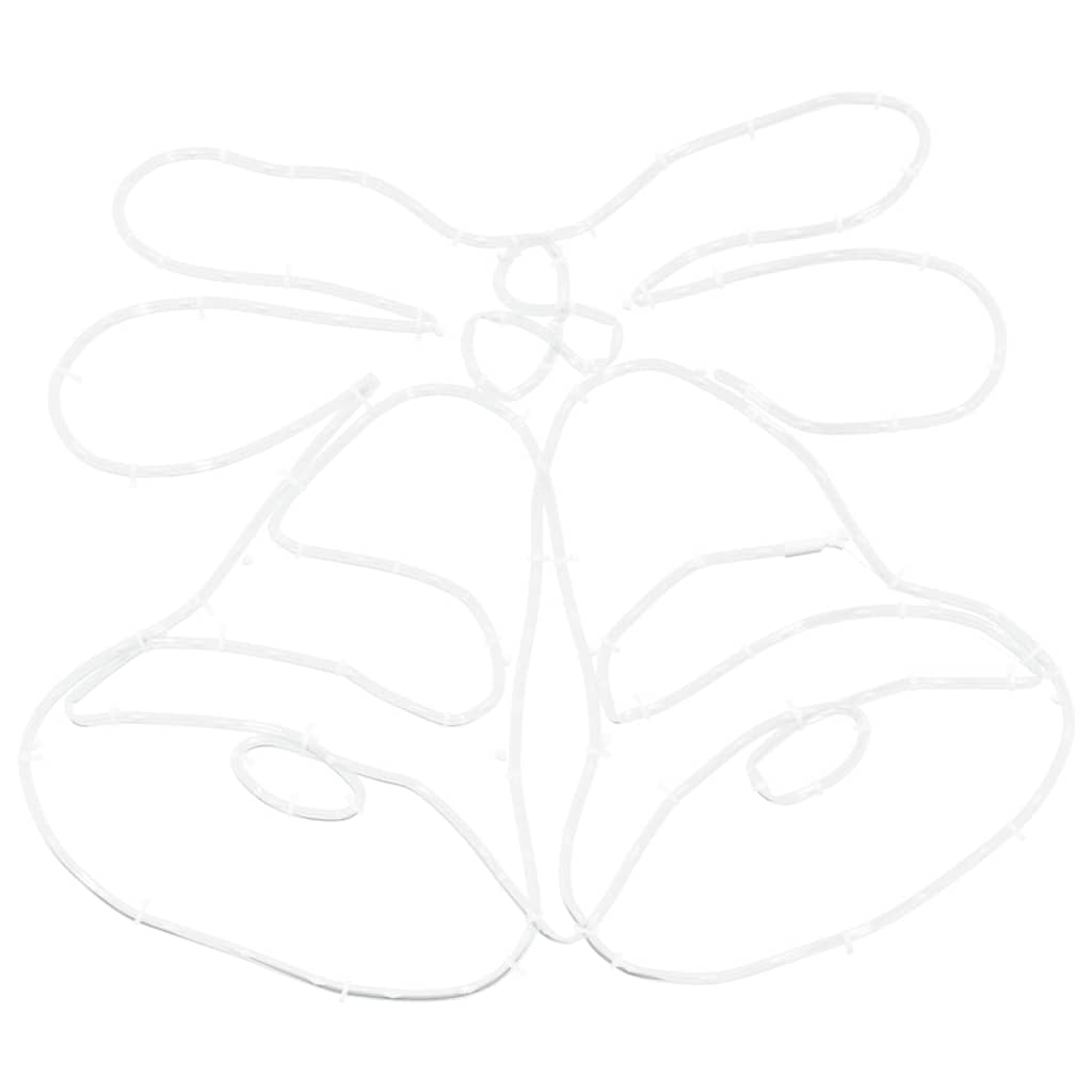 vidaXL Χριστουγεννιάτικη Καμπάνα με 144 LED Πολύχρωμο 56 x 46 εκ. PVC