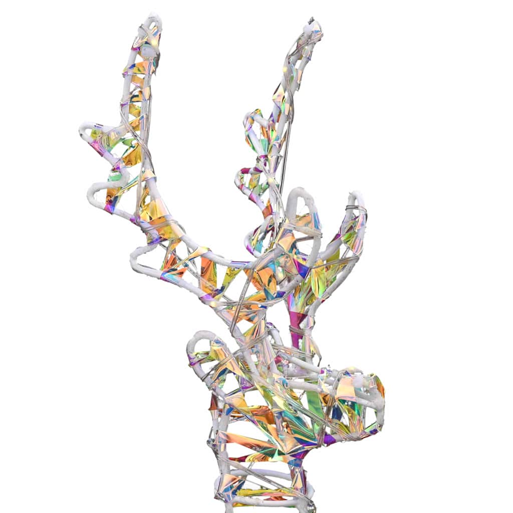 vidaXL Έλκηθρο με Ελάφια με 160 LED Θερμό λευκό 30 x 12 x 54.5 εκ. PET