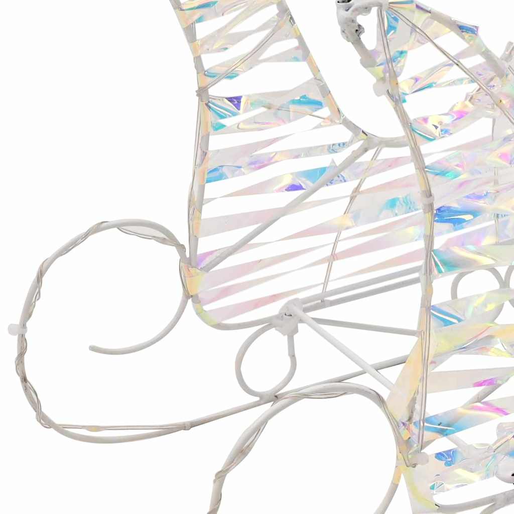 vidaXL Έλκηθρο με Ελάφια με 160 LED Θερμό λευκό 30 x 12 x 54.5 εκ. PET