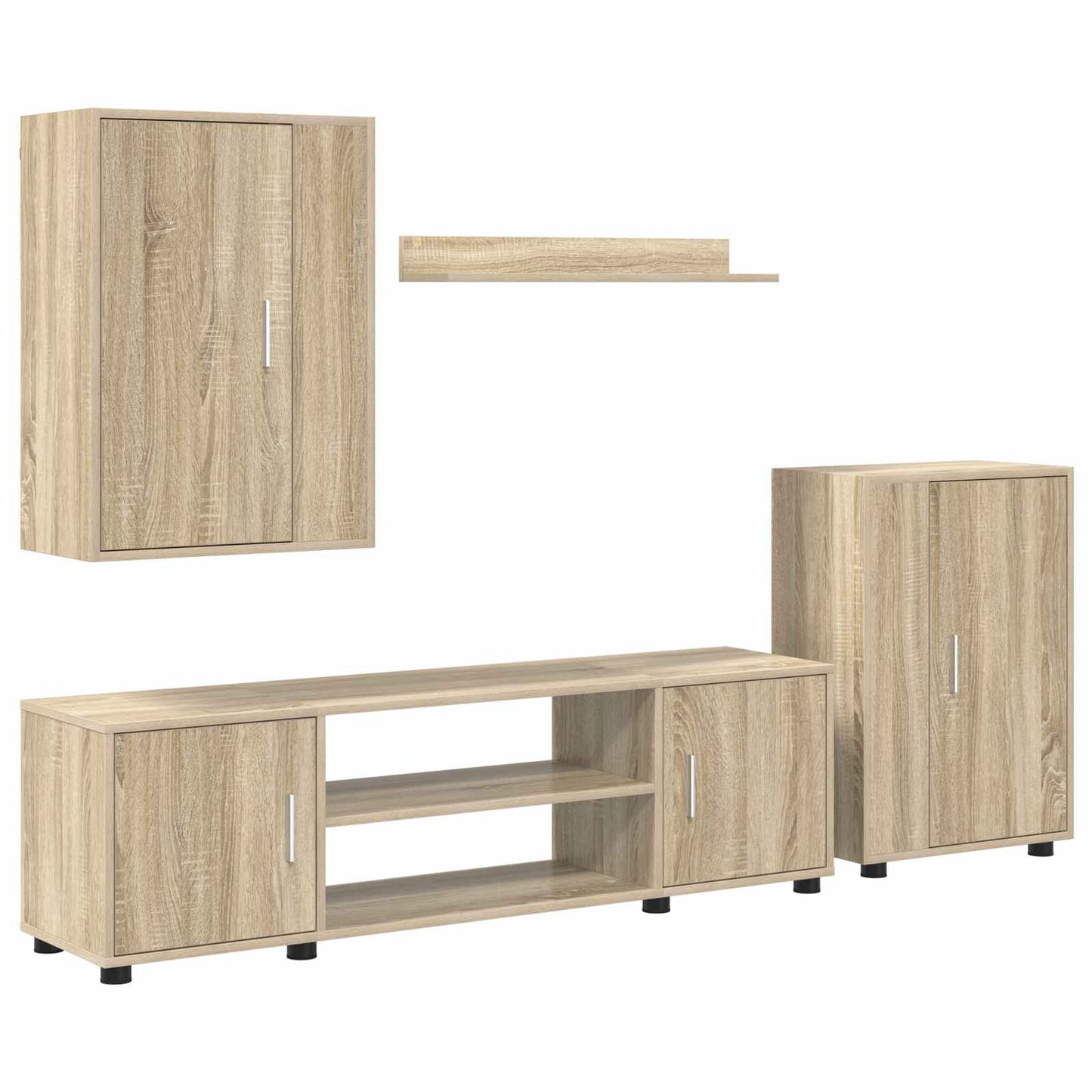 vidaXL Σετ επίπλου τηλεόρασης 4 pcs Δρύς Sonoma Επεξεργασμένο ξύλο
