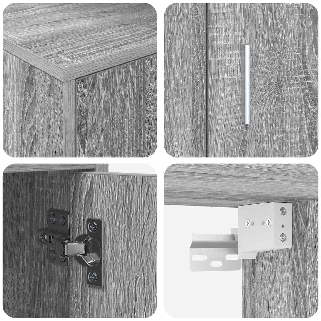 vidaXL Σετ 4 τεμαχίων για ντουλάπα τηλεόρασης 4 pcs Γκρι sonoma