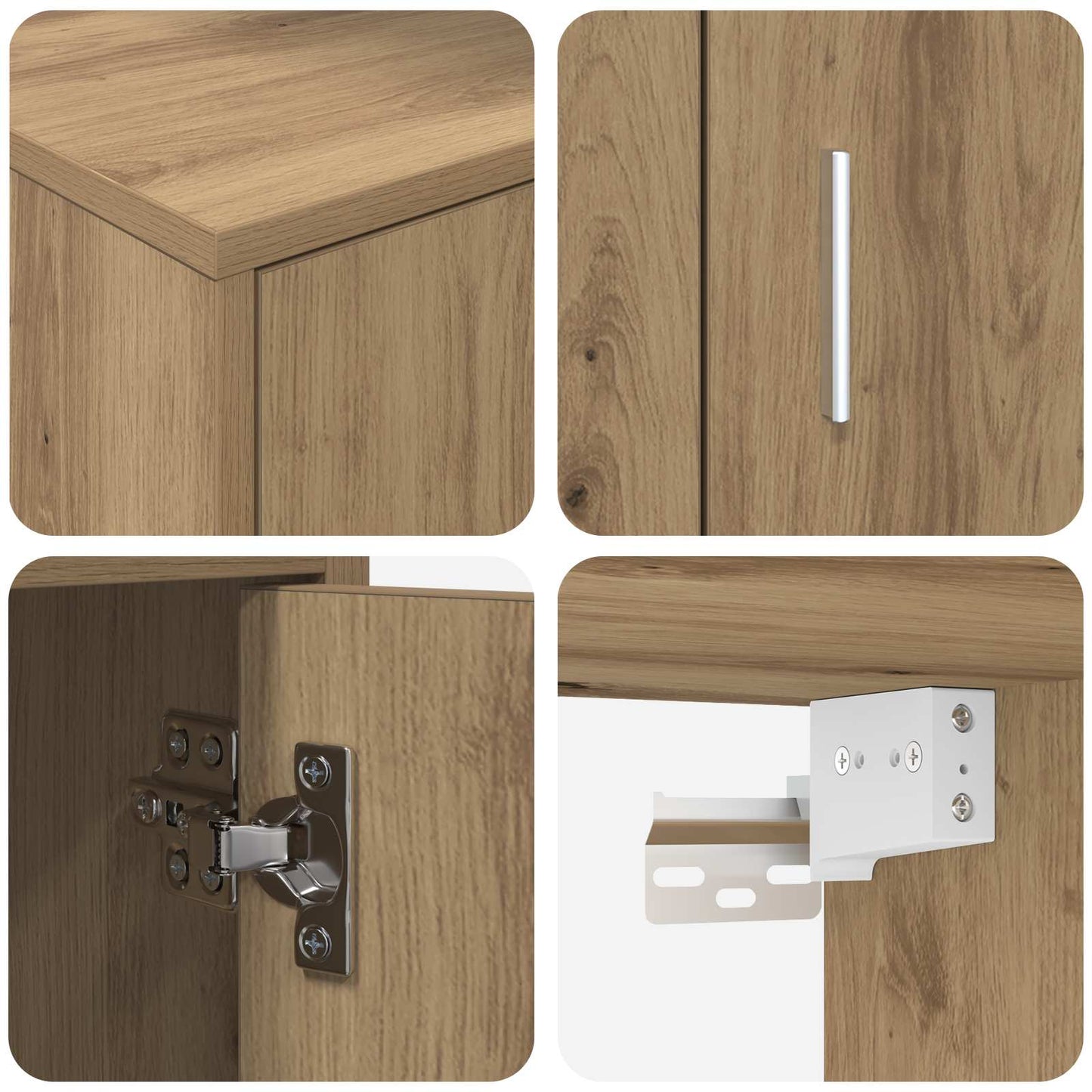 vidaXL Σετ επίπλου τηλεόρασης 4 pcs Artisan Oak Επεξεργασμένο ξύλο
