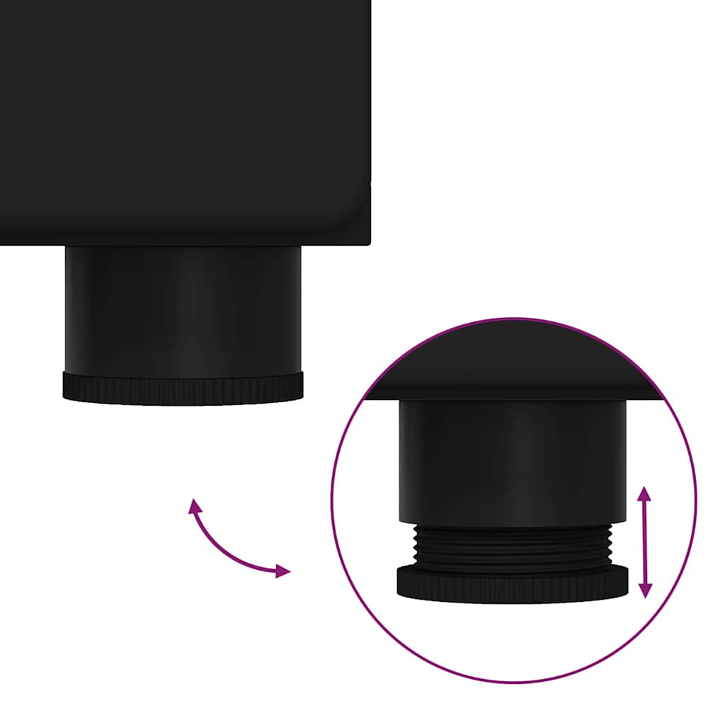 vidaXL Highboard με ράφι Μαύρο 60 x 35 x 182 εκ. Επεξεργασμένο ξύλο