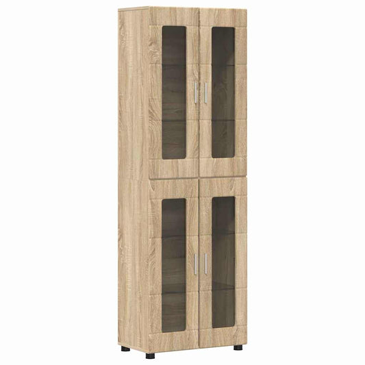 vidaXL Highboard Δρύς Sonoma 60 x 35 x 182 εκ. Επεξεργασμένο ξύλο