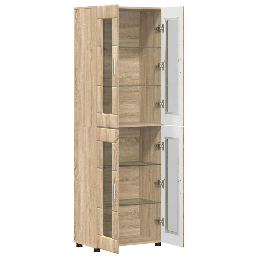 vidaXL Highboard Δρύς Sonoma 60 x 35 x 182 εκ. Επεξεργασμένο ξύλο
