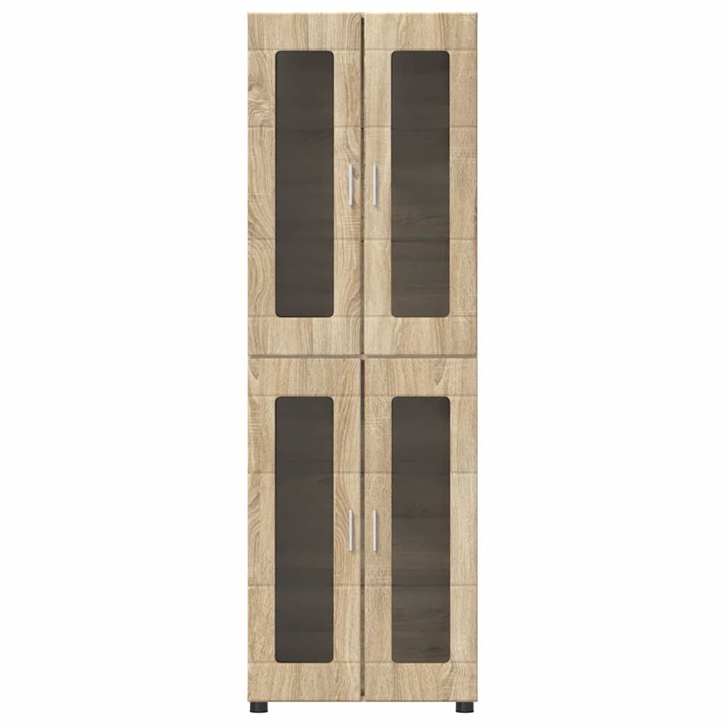 vidaXL Highboard Δρύς Sonoma 60 x 35 x 182 εκ. Επεξεργασμένο ξύλο