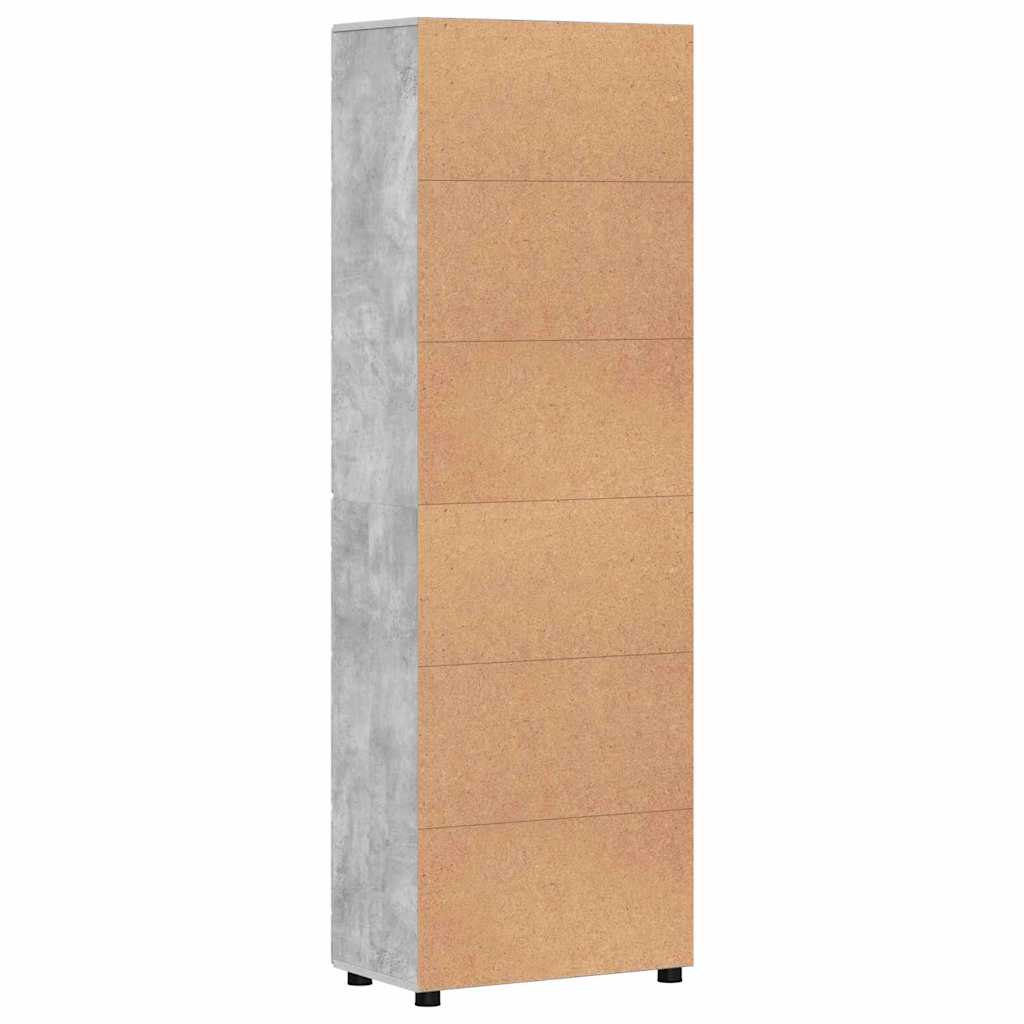 vidaXL Highboard Σκυρόδεμα Γκρι 60 x 35 x 182 εκ. Επεξεργασμένο ξύλο