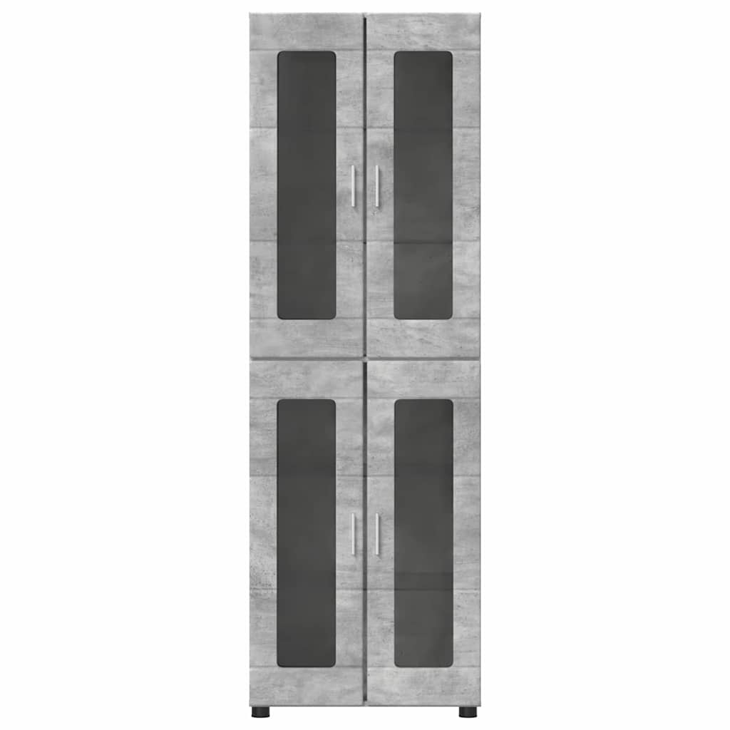 vidaXL Highboard Σκυρόδεμα Γκρι 60 x 35 x 182 εκ. Επεξεργασμένο ξύλο