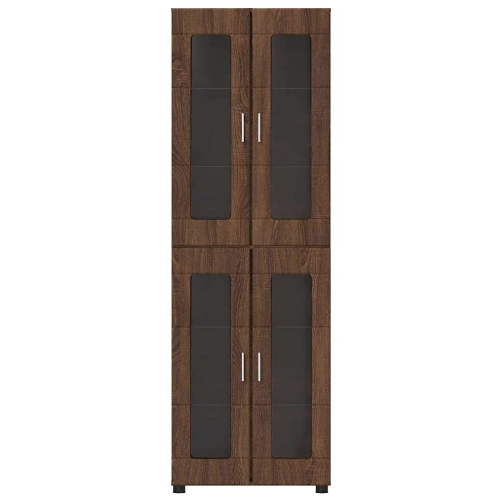 vidaXL Highboard FLORIN Καφέ δρυς 60 x 35 x 182 εκ. Επεξεργασμένο ξύλο