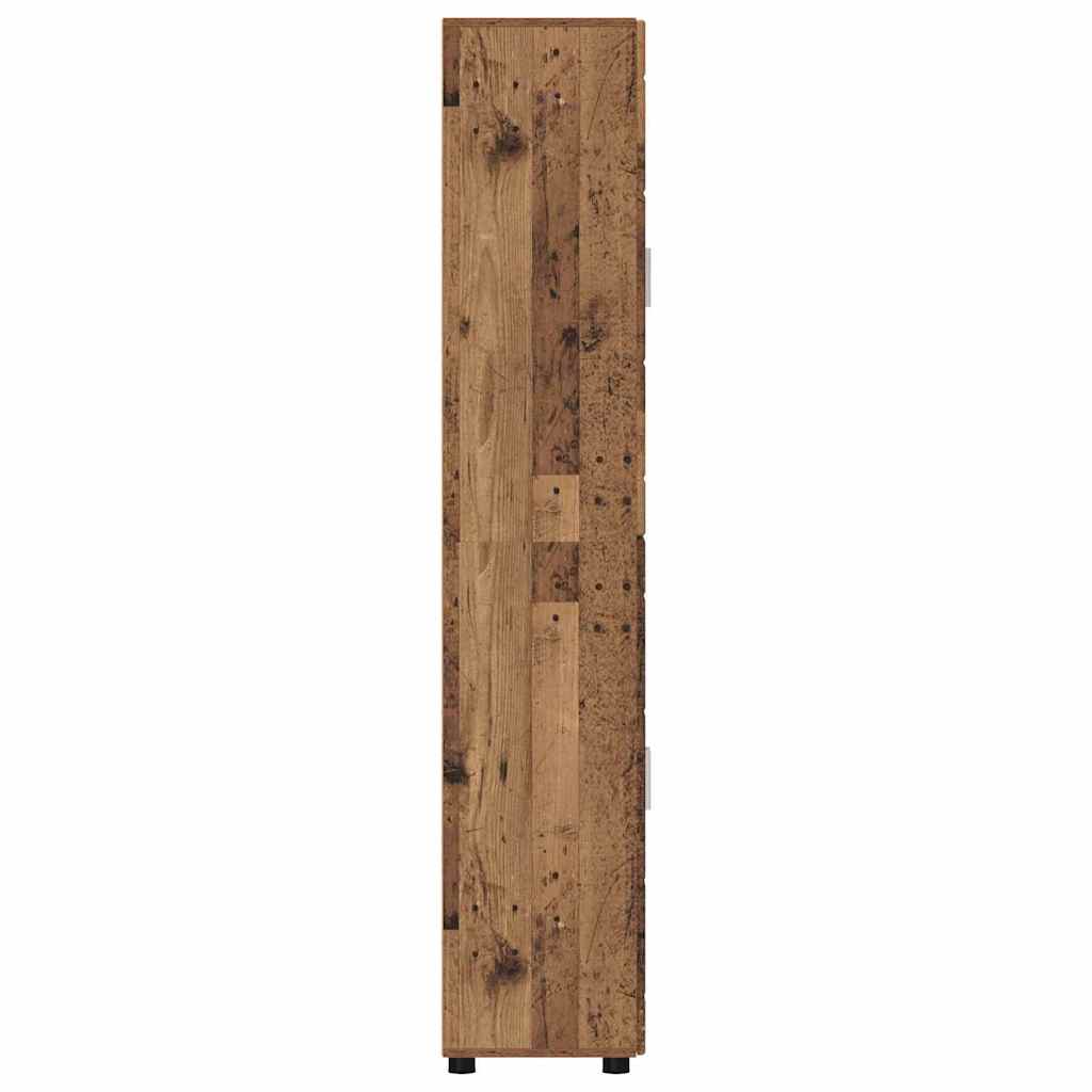vidaXL Highboard με ράφι με πόρτα FLORIN Παλιό ξύλο 60 x 35 x 182 εκ.