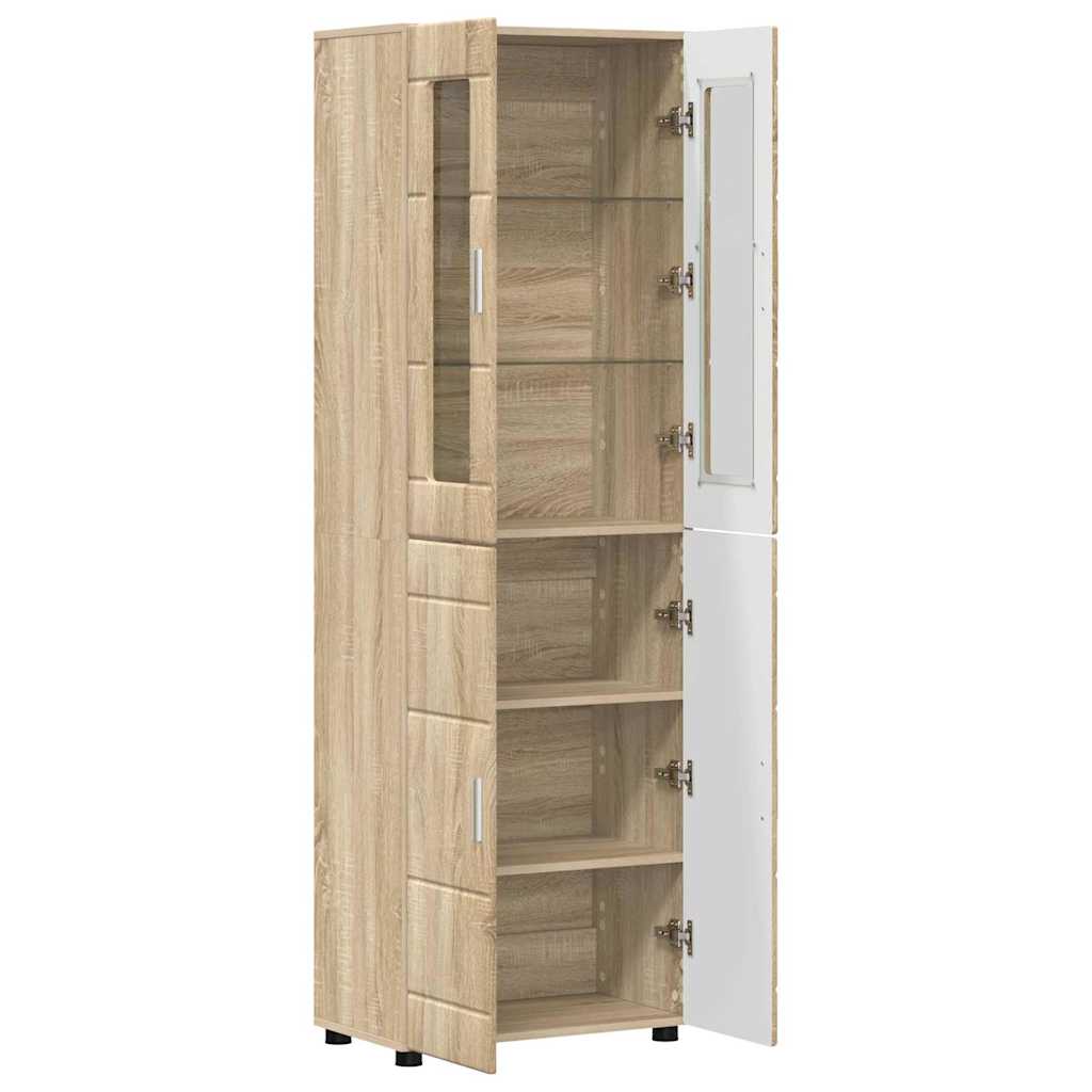 vidaXL Highboard Δρύς Sonoma 60 x 35 x 182 εκ. Επεξεργασμένο ξύλο