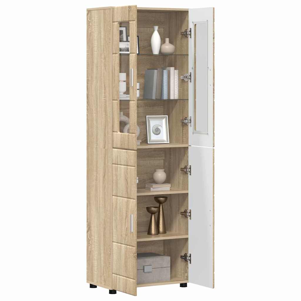 vidaXL Highboard Δρύς Sonoma 60 x 35 x 182 εκ. Επεξεργασμένο ξύλο