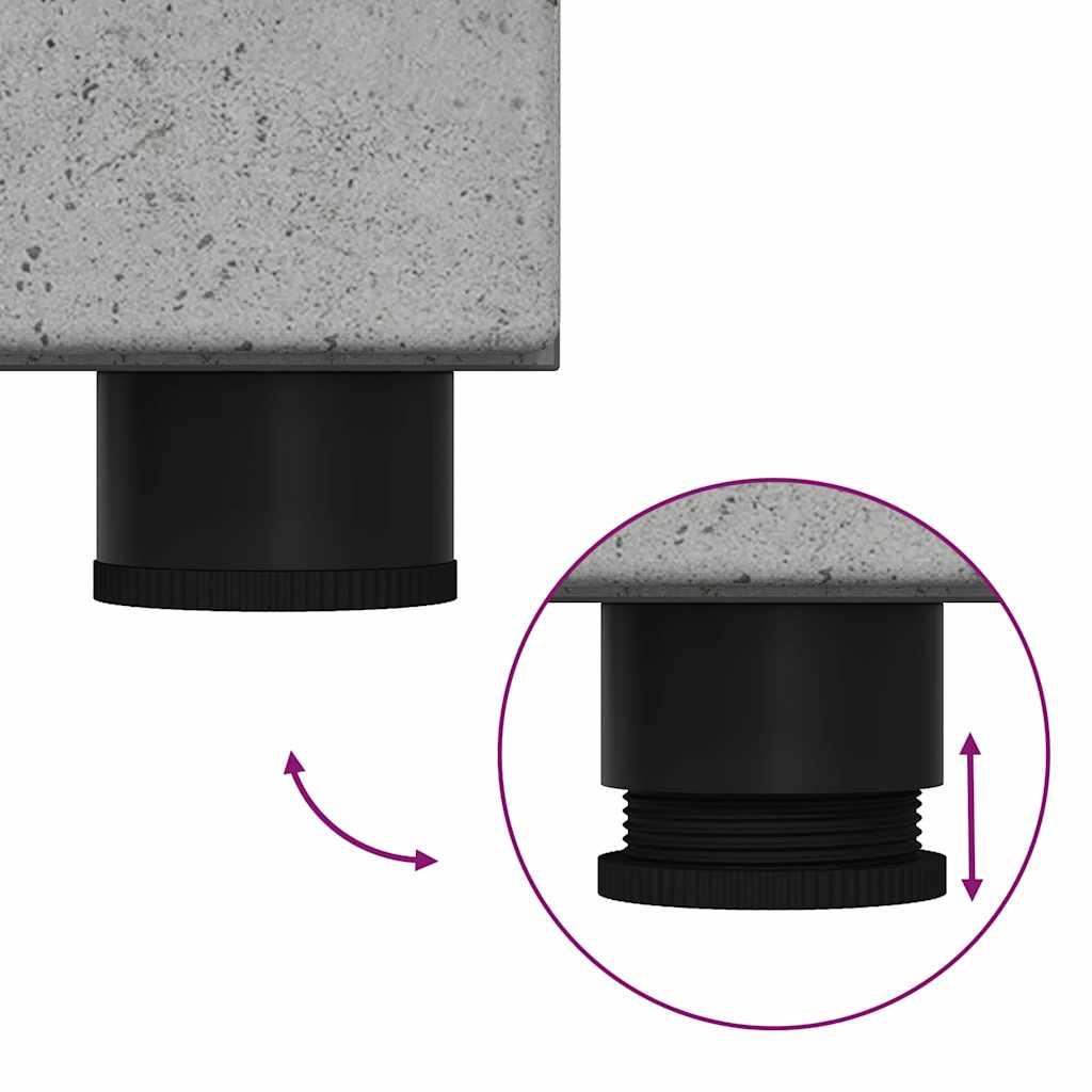 vidaXL Highboard Σκυρόδεμα Γκρι 60 x 35 x 182 εκ. Επεξεργασμένο ξύλο