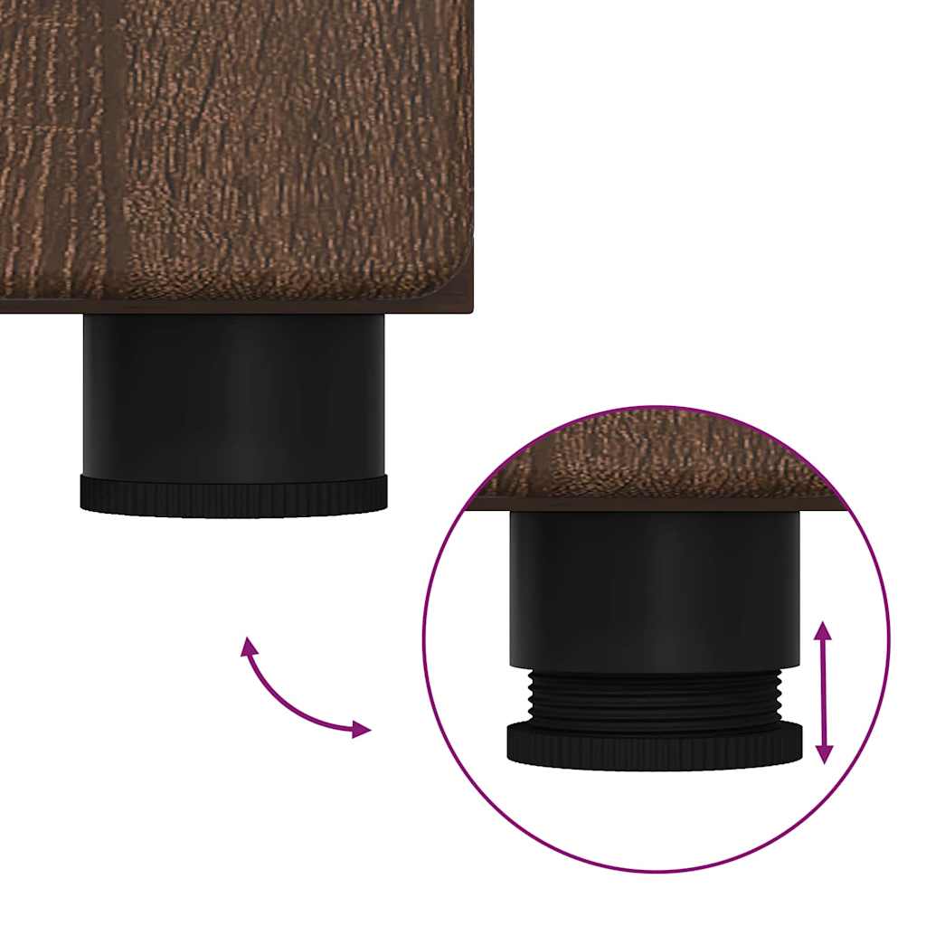 vidaXL Highboard FLORIN Καφέ δρυς 60 x 35 x 182 εκ. Επεξεργασμένο ξύλο