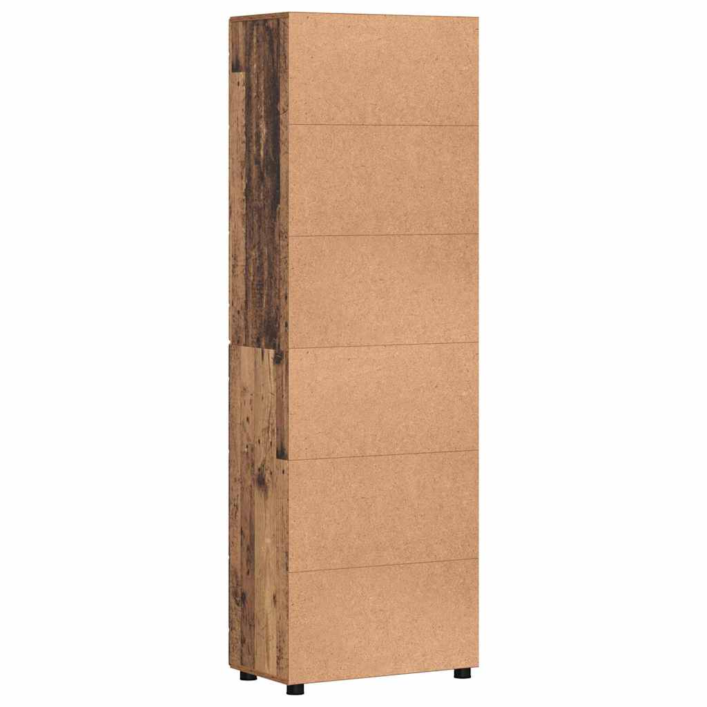 vidaXL Highboard Παλιό ξύλο 60 x 35 x 182 εκ. Επεξεργασμένο ξύλο