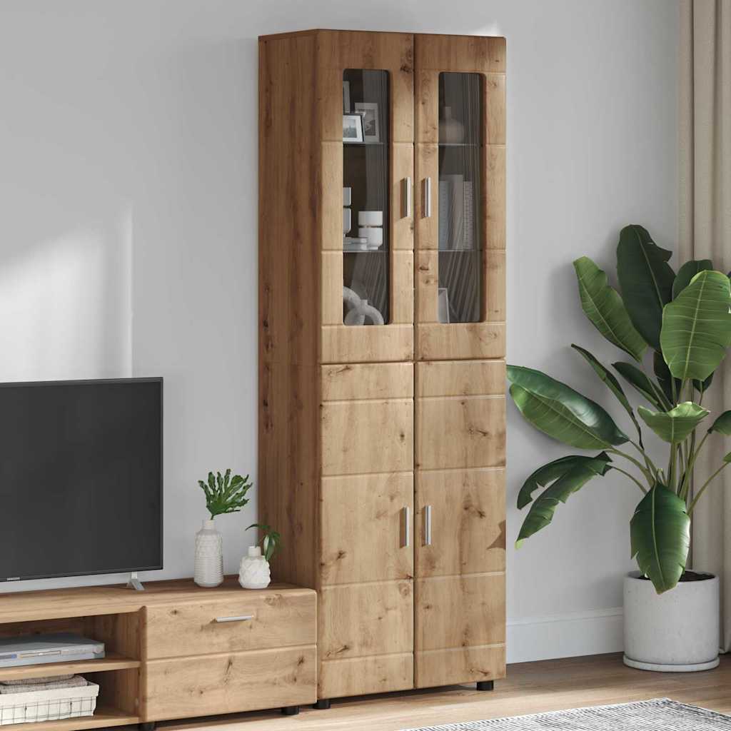 vidaXL Highboard Artisan Oak 60 x 35 x 182 εκ. Επεξεργασμένο ξύλο