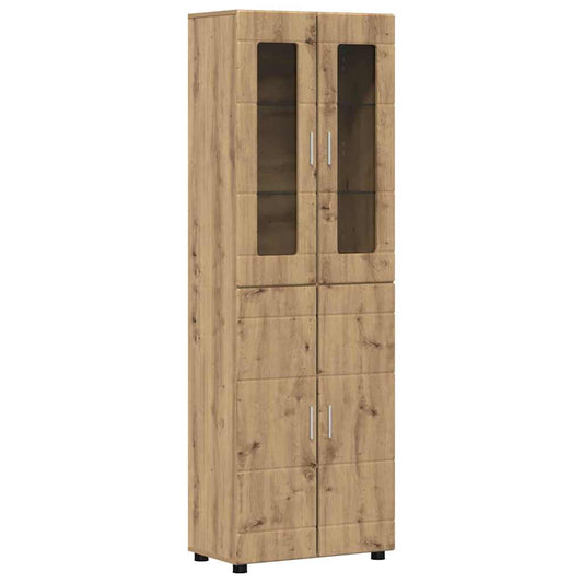 vidaXL Highboard με ράφι με πόρτα FLORIN Artisan Oak 60 x 35 x 182 εκ.