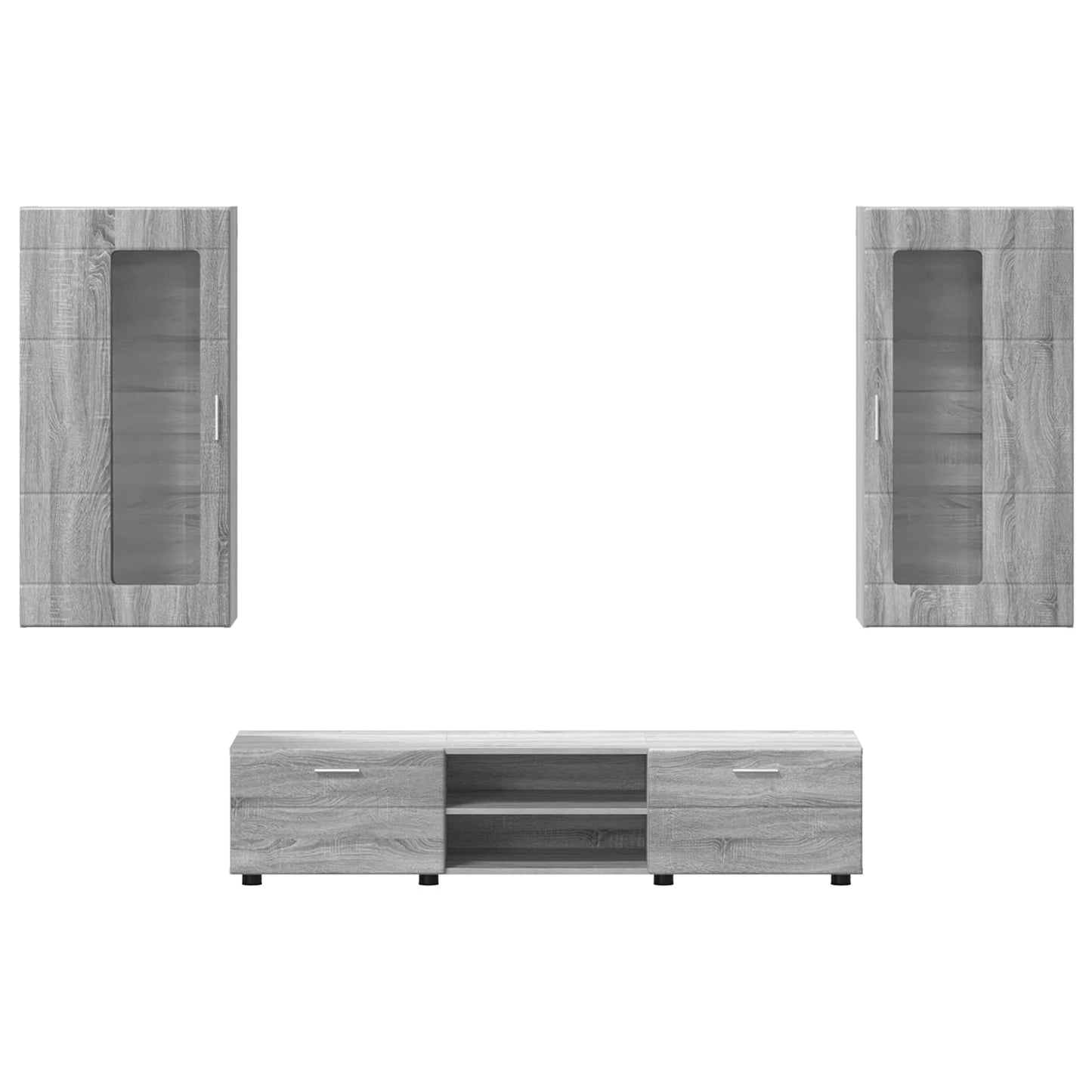vidaXL Σετ επίπλου τηλεόρασης με συρτάρι FLORIN 3 pcs Γκρίζο Σονομα