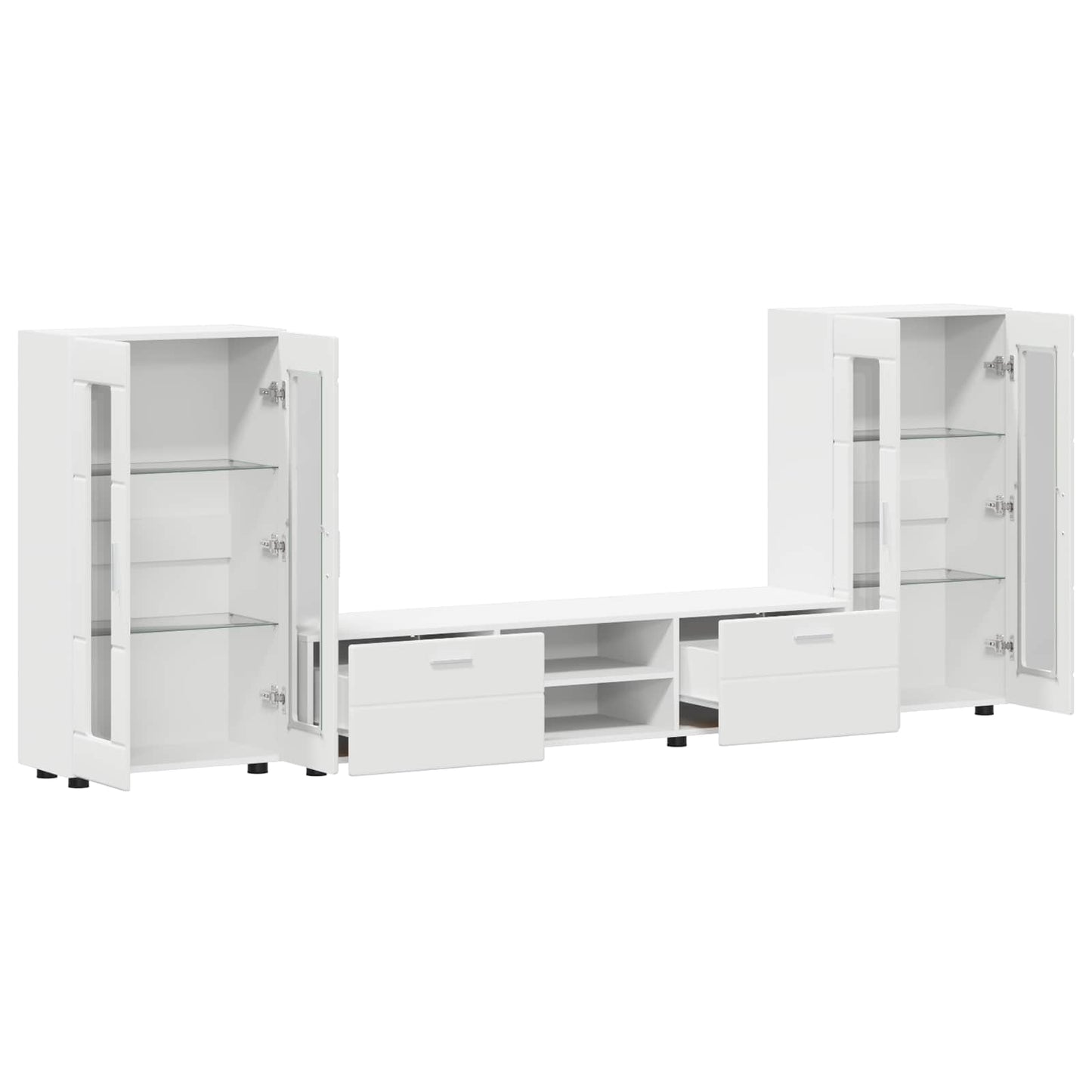 vidaXL Σετ επίπλου τηλεόρασης FLORIN 3 pcs Λευκό Επεξεργασμένο ξύλο
