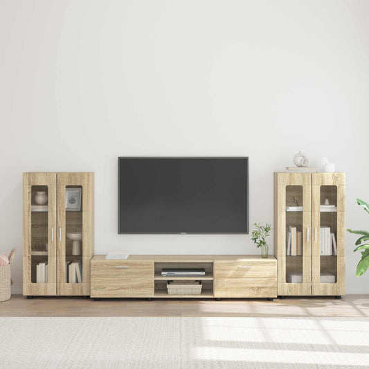 vidaXL Σετ επίπλου τηλεόρασης με συρτάρι FLORIN 3 pcs Δρύς Sonoma