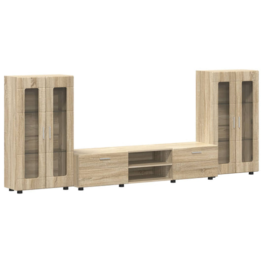 vidaXL Σετ επίπλου τηλεόρασης με συρτάρι FLORIN 3 pcs Δρύς Sonoma