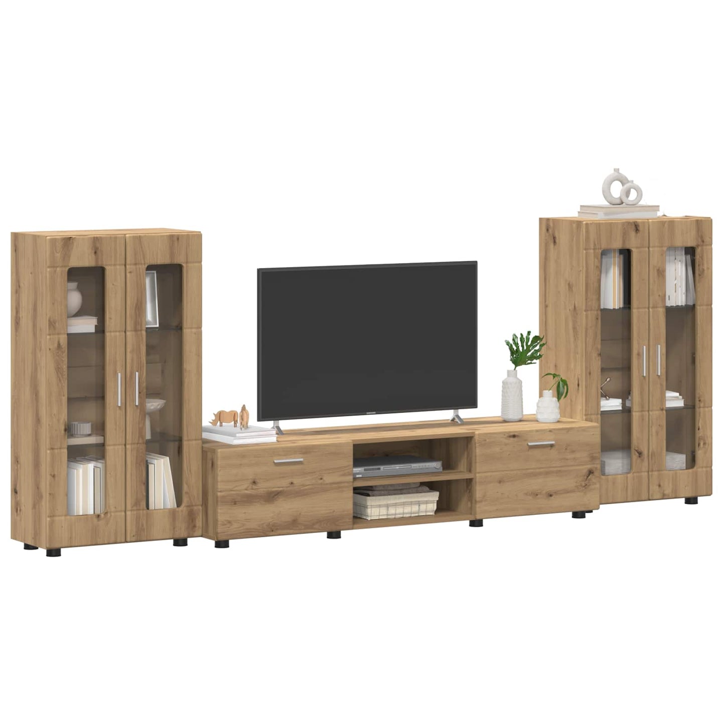 vidaXL Σετ επίπλου τηλεόρασης με συρτάρι FLORIN 3 pcs Artisan Oak