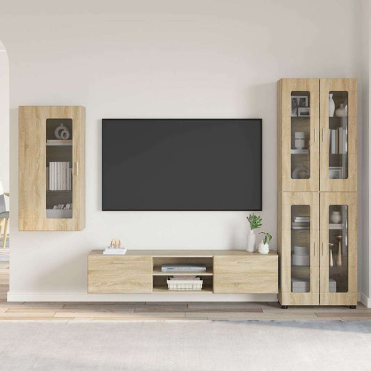 vidaXL Σετ επίπλου τηλεόρασης με ράφι Δρύς Sonoma Επεξεργασμένο ξύλο