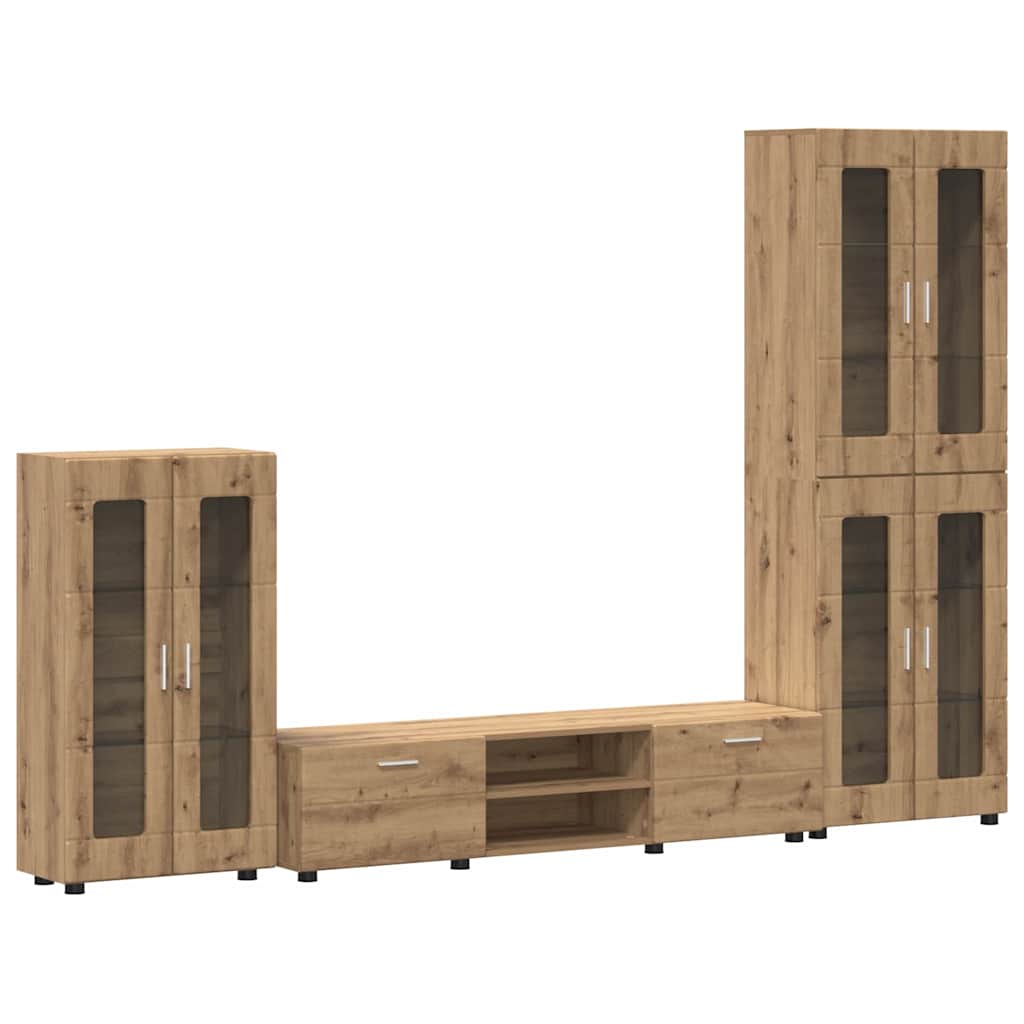 vidaXL Σετ επίπλου τηλεόρασης FLORIN 3 pcs Artisan Oak