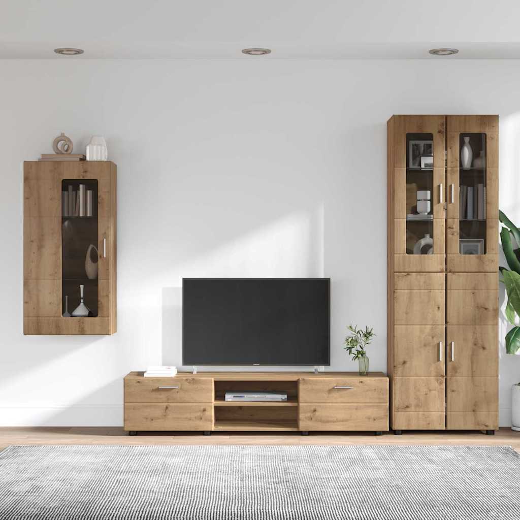 vidaXL Σετ επίπλου τηλεόρασης FLORIN 3 pcs Artisan Oak