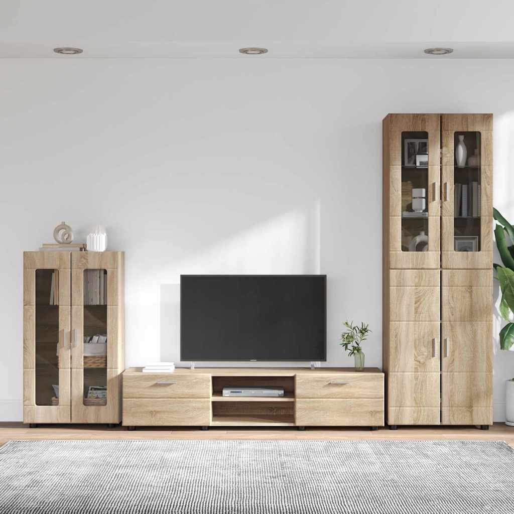 vidaXL Σετ επίπλου τηλεόρασης με συρτάρι FLORIN 3 pcs Δρύς Sonoma