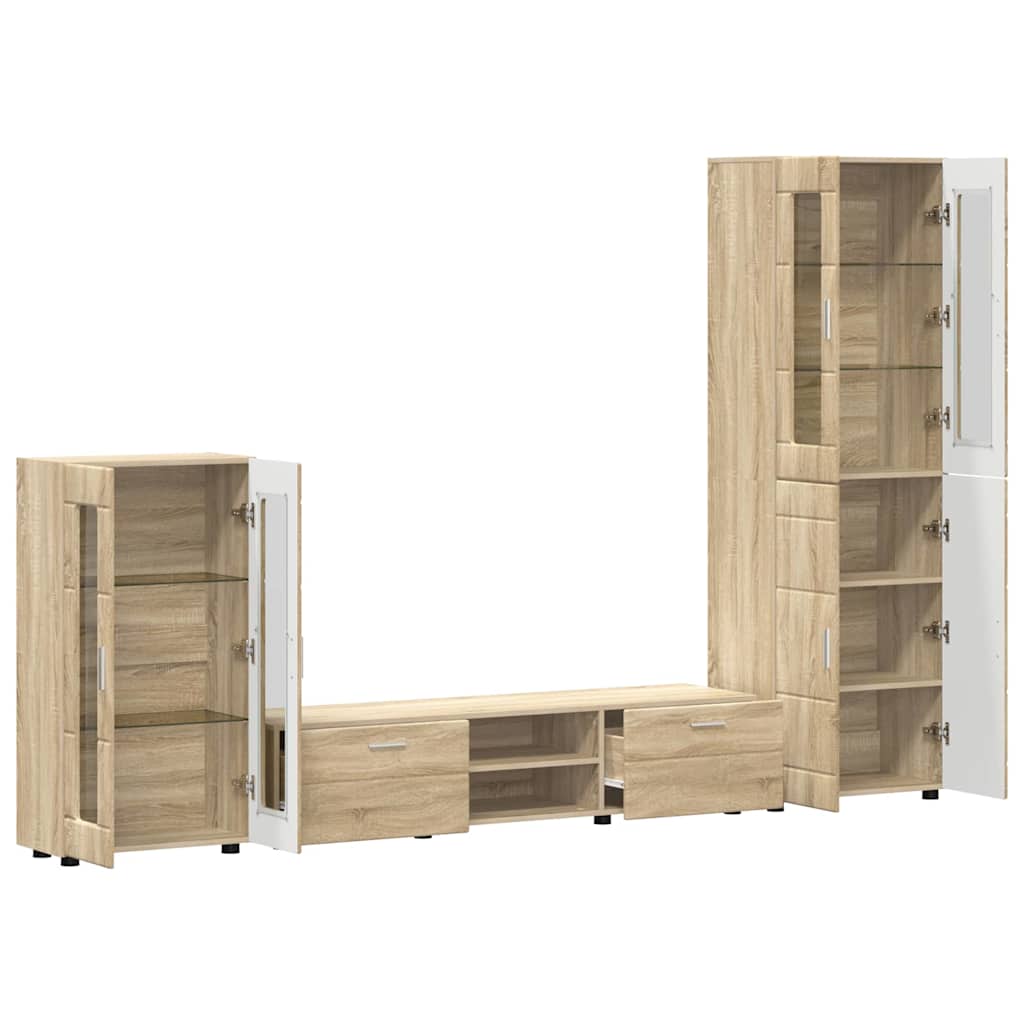 vidaXL Σετ επίπλου τηλεόρασης με συρτάρι FLORIN 3 pcs Δρύς Sonoma
