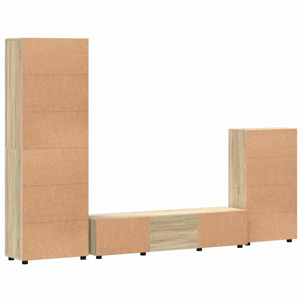 vidaXL Σετ επίπλου τηλεόρασης με συρτάρι FLORIN 3 pcs Δρύς Sonoma